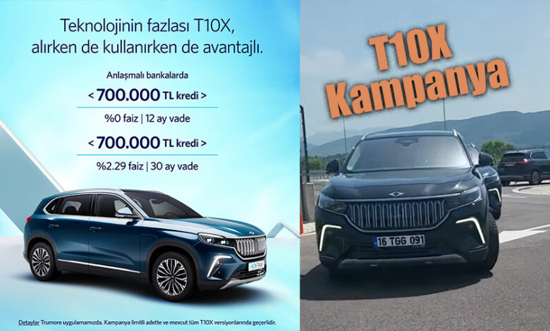 Togg T10X versiyonları için başlatılan avantajlı kampanya devam ediyor